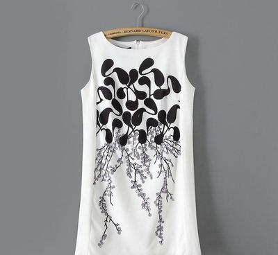 A55-07185 F.M.P【8001】歐美風(fēng)新款 探索黑色水墨在服飾中的藝術(shù)魅力